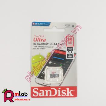Thẻ nhớ Micro SD 16G class 10 SanDisk Ultra (80MB/s, FULL HD VIDEO)