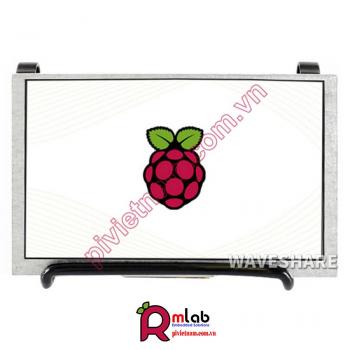 Màn hình 7inch cho Raspberry Pi, 1024 × 600, Giao diện DPI, IPS, Không cảm ứng Waveshare