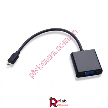 Cable chuyển microHDMI to VGA dành cho Raspberry Pi 4 Model B