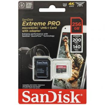 Thẻ nhớ Micro SD 256 GB SANDISK EXTREME PRO (tốc độ đọc 200MB/s, tốc độ ghi 160MB/s)